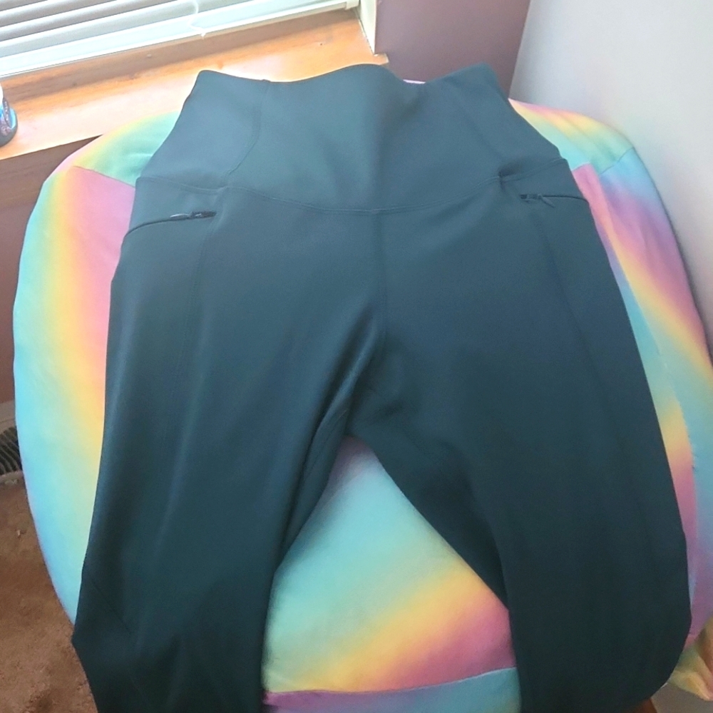 Teal tight fit full length leggings